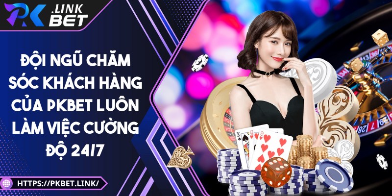 Đội ngũ chăm sóc khách hàng của Pkbet luôn làm việc cường độ 24/7